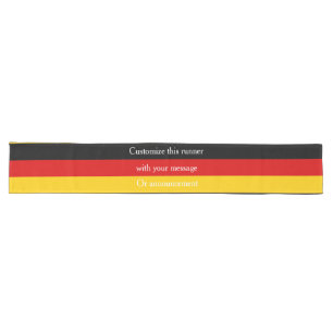 Schwarz-Gold-Flag-Farben Personalisiert Großer Tischläufer