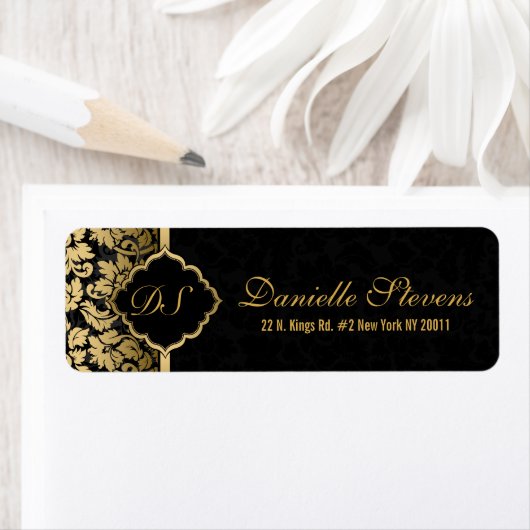 Schwarz-Gold-Floral-DamaskusMuster-Label (Insitu)