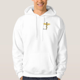 Schwarz-Gold-Flügel-Mitarbeiter Hoodie