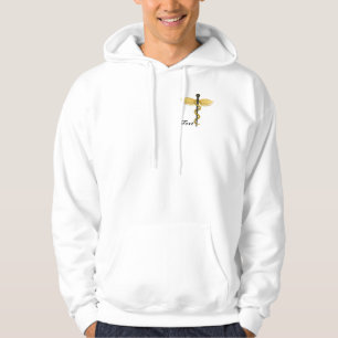 Schwarz-Gold-Flügel-Mitarbeiter Hoodie