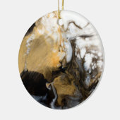 Schwarz-Gold-Fluid-Marmor-Kunst Keramik Ornament (Links)