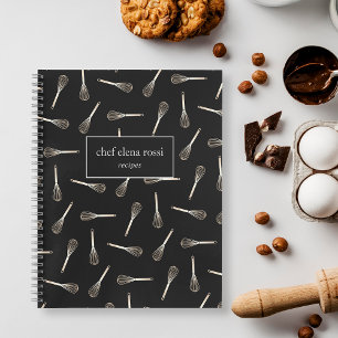 Schwarz-Gold-Flüsterkatalog Koch Catering Rezept Notizblock