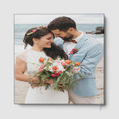 Schwarz-Gold-Foil-Blätter Foto-Hochzeit Gästebuch (Rückseite)