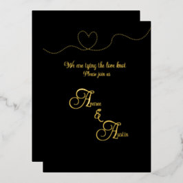 Schwarz-Gold-Foil Folieneinladung