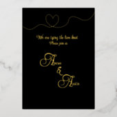 Schwarz-Gold-Foil Folieneinladung (Vorderseite)