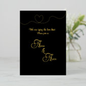 Schwarz-Gold-Foil Folieneinladung (Stehend vorne)