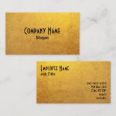 Schwarz-Gold-Foil-Foto Visitenkarte (Vorne/Hinten)