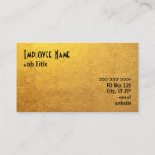 Schwarz-Gold-Foil-Foto Visitenkarte (Rückseite)