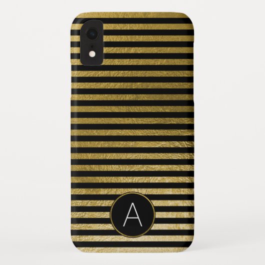 Schwarz-Gold-Folie Case-Mate iPhone Hülle (Rückseite)