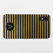 Schwarz-Gold-Folie Case-Mate iPhone Hülle (Rückseite (Horizontal))