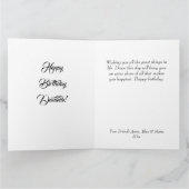 Schwarz-Gold-Foto-Kinderkarte Karte (Innenseite)