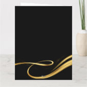 Schwarz-Gold-Foto-Kinderkarte Karte (Rückseite)