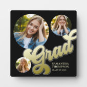 Schwarz-Gold-Foto-Party-Dekoration Fotoplatte (Vorderseite)