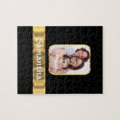 Schwarz-Gold-Fotovorlage Puzzle (Horizontal)