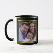 Schwarz-Gold-Froher 1. Muttertag 2 Foto  Tasse (Links)