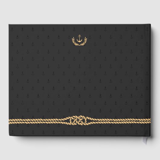 Schwarz-Gold-Gästebuch Gästebuch (Rückseite)