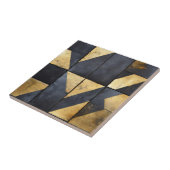 Schwarz-Gold-Geometrie Fliese (Seite)
