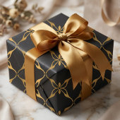 Schwarz-gold geometrisch  geschenkpapier