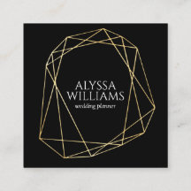 Schwarz & Gold Geometrischer Rahmen Eleganter mode