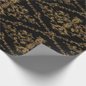 Schwarz-Gold-Geschenkpapier Geschenkpapier (Ecke)