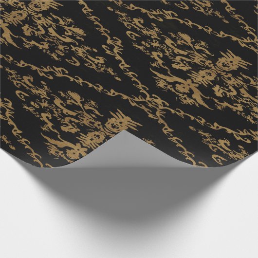 Schwarz-Gold-Geschenkpapier Geschenkpapier (Ecke)