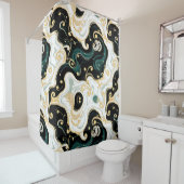 Schwarz & Gold Glam Duschvorhang (Beispiel)