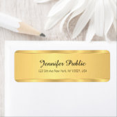 Schwarz & Gold Glam Template Elegante Rücksendeadr (Insitu)