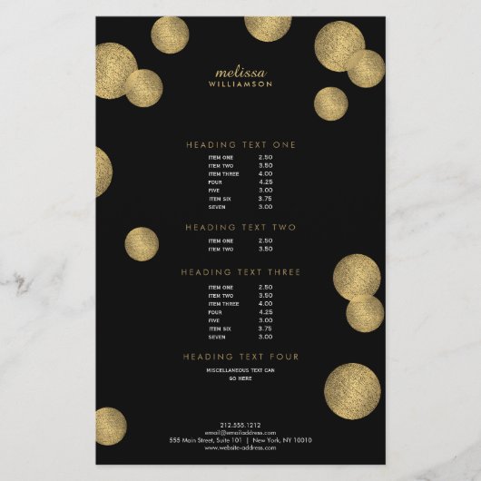 Schwarz-Gold-Glamour und Beauty-II-Flyer Flyer (Vorne)