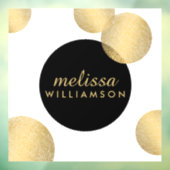 Schwarz-Gold-Glamour und Schönheit Fensteraufkleber (Blatt 3)