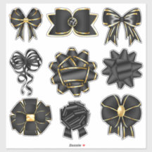 Schwarz-Gold-Glanz-Ribbon-Set