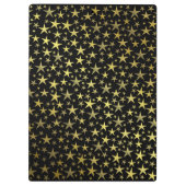 schwarz+gold, glänzend, hell, Stern, Farbe, Dekora Klemmbrett (Rückseite)