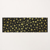 schwarz+gold, glänzend, hell, Stern, Farbe, Dekora Yogamatte (Rückseite (Horizontal))