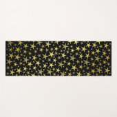 schwarz+gold, glänzend, hell, Stern, Farbe, Dekora Yogamatte (Vorderseite (Horizontal))