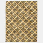 Schwarz-Gold-Glasmuster Fleecedecke (Vorderseite)