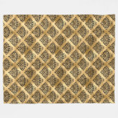 Schwarz-Gold-Glasmuster Fleecedecke (Vorderseite (Horizontal))