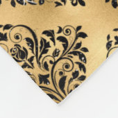 Schwarz-Gold-Glasmuster Fleecedecke (Ecke)