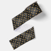 Schwarz-Gold-Glasmuster Ripsband (Rückseite)