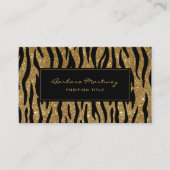 Schwarz-Gold-Glitterie Visitenkarte (Vorderseite)