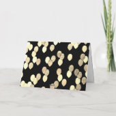 Schwarz-Gold-Glitzer-Ballons 40. Geburtstag Karte (Rückseite)