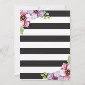 Schwarz-Gold-Glitzer-Blüte der Graduierungspartei Einladung (Rückseite)