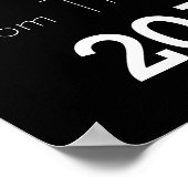 Schwarz & Gold Glitzer Glückwunsch Neues Jahr Post Poster (Ecke)