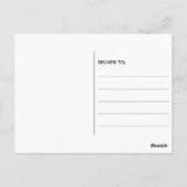 Schwarz-Gold-Glitzer-Hochzeit speichert das Datum Postkarte (Rückseite)