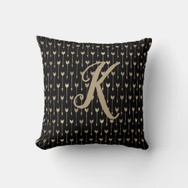 Schwarz-Gold-Glitzer-Muster Kissen