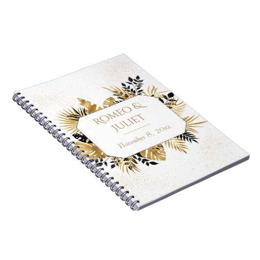 Schwarz-Gold-Glitzer Notizblock (Rechte Seite)