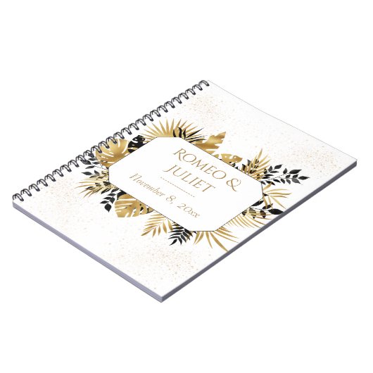 Schwarz-Gold-Glitzer Notizblock (Linke Seite)