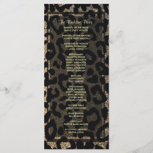 Schwarz-Gold-Glitzer Programm (Rückseite)