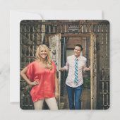 Schwarz & Gold Glitzer Save the Date Foto-Karten Einladung (Rückseite)