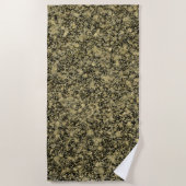 Schwarz-Gold-Glitzer-Sparkasse Strandtuch (Vorderseite)