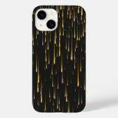 Schwarz-Gold-Glitzer-Tropfen | Einzigartiger Fall Case-Mate iPhone Hülle (Rückseite)