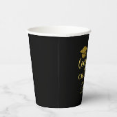Schwarz-Gold-Glückwunsch-Graduate-Abschluss Pappbecher (Rechts)
